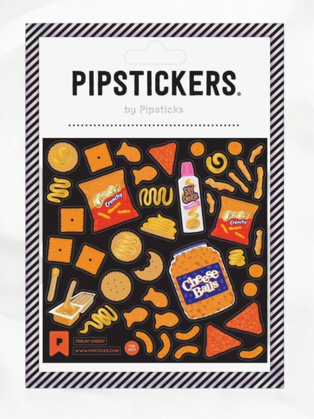 Pipstickers Cheese Lovers Sticker Sheet Kawaii Junk Food NWT